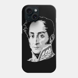 Simon Bolivar Black and White Phone Case