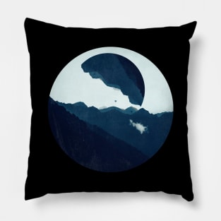 Dark Mountain Peaks Pillow