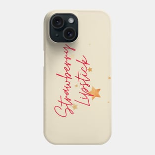 Strawberry Lipstick and Rose Gold Stars Phone Case