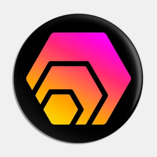 HEX Crypto Hexagon Logo Pin