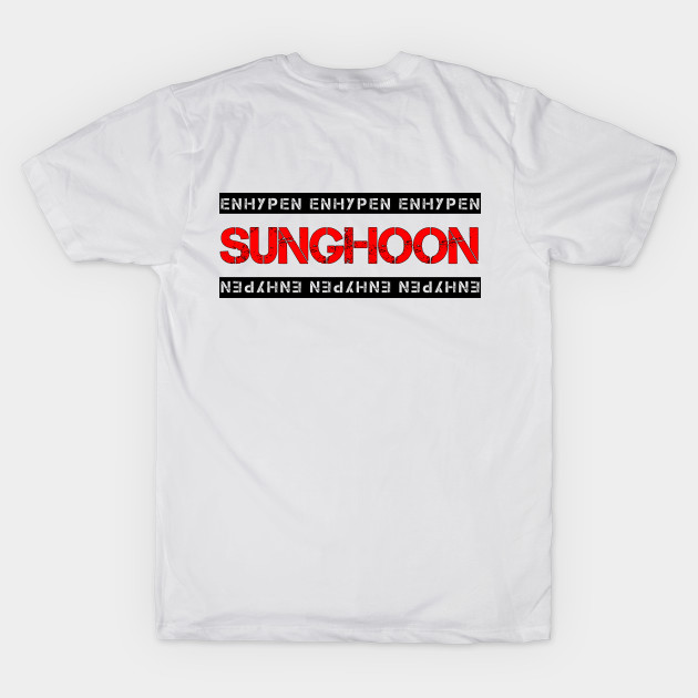 Kpop For ENHYPEN Logo SUNGHOON T-shirt Cotton MEN and WOMEN Crew Neck T  shirt