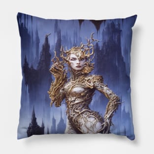 Futuristic world of mutans and aliens Pillow