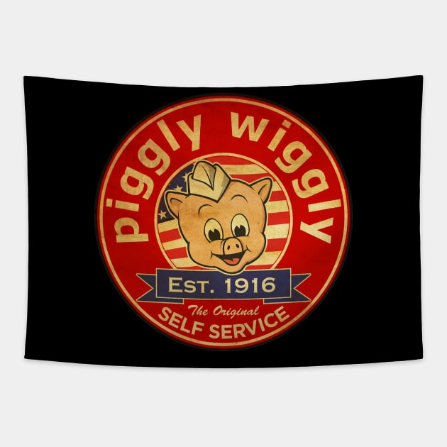 Vintage Piggly Wiggly Tapestry by Tigaduaart