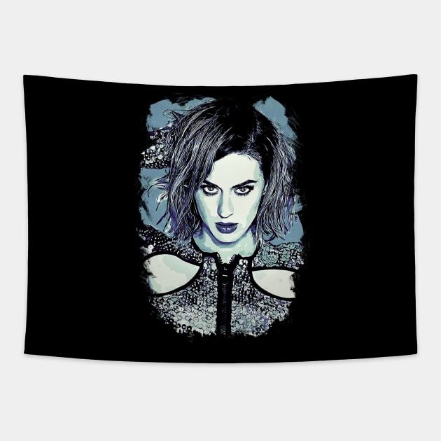 Katy Perry Vexel Art Tapestry by Rezronauth