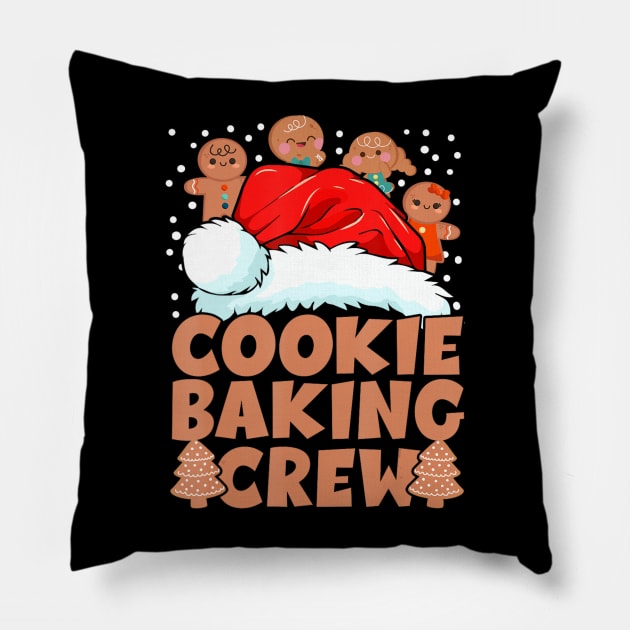 Christmas Cookie Baking Crew Pajamas Family Xmas Pillow by Mitsue Kersting