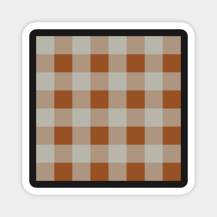 Little Critter Plaid - Pale Turquoise and Brown Magnet