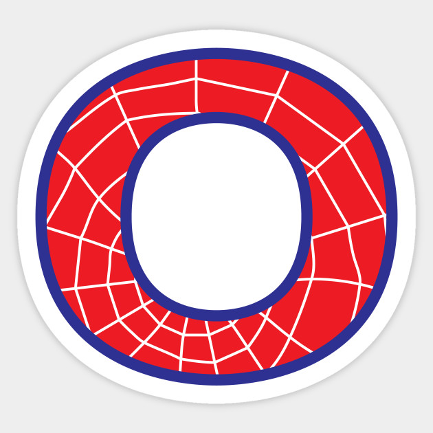 spiderman letter o letter sticker teepublic