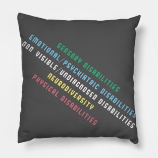 Disability pride flag meanings Pillow