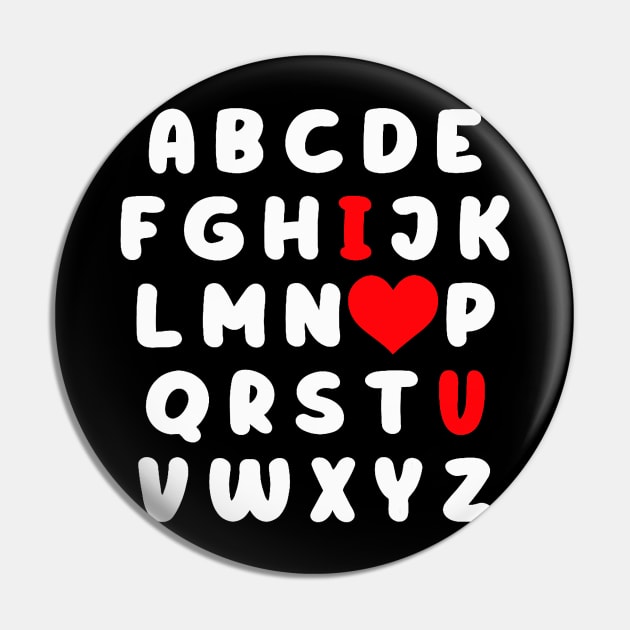 ABC Alphabet I Love You English Teacher Valentines Day Pin by jadolomadolo