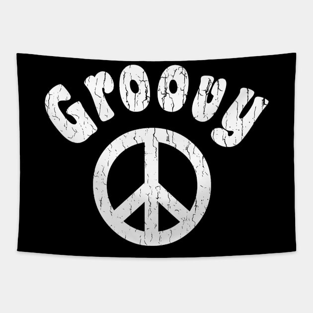 Groovy Peace Sign Tapestry by FruitflyPie