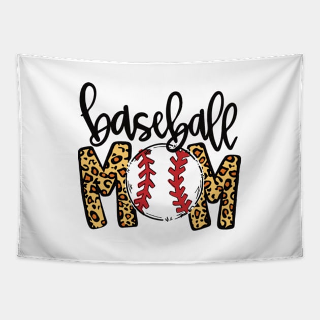 Baseball Mom Leopard - Mothers Day Tapestry by lightsdsgn