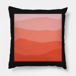 abstract ombre gradient pink mountains Pillow