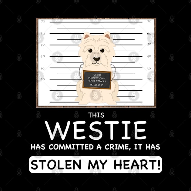 West Highland White Terrier Mugshot - Gift For Mother of West Highland White Terrier Dog Breed by HarrietsDogGifts