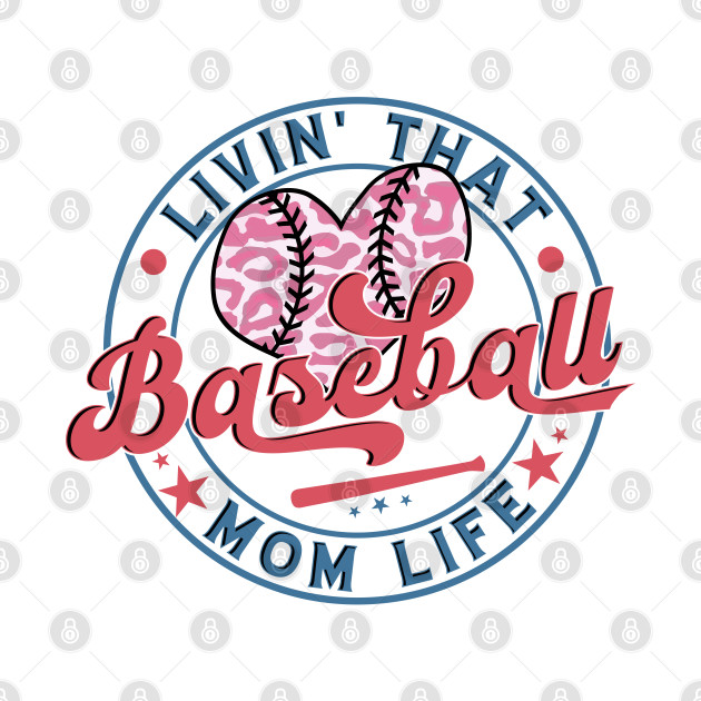 Livin' that baseball mom life Retro Baseball Mama by Adisa_store