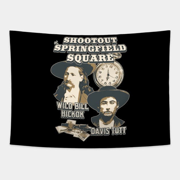 Shootout at Springfield Square Tapestry by robotrobotROBOT