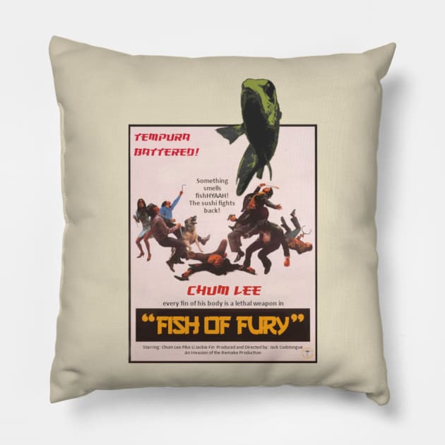 Fish of Fury Pillow by Invasion of the Remake