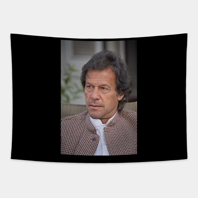 imran khan cricketer Tapestry by Light Up Glow 