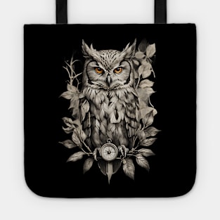 Wise Owl On Compass Design Tote