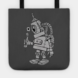 Robot grey in love Tote