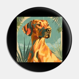 70s Rhodesian Ridgeback Vibes: Pastel Pup Parade Pin