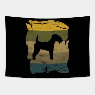 Lakeland Terrier Distressed Vintage Retro Silhouette Tapestry