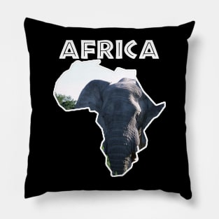 African Wildlife Continent Elephant Ears Pillow