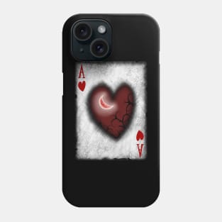 Ace of Hearts with Moon Phone Case