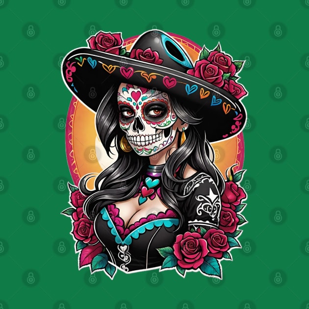 Vaquera - Dia De Los Muertos- Cowgirl by Absinthe Society 