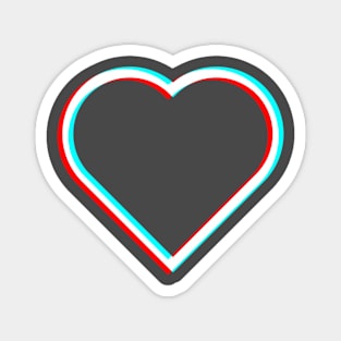 heart glitch Magnet