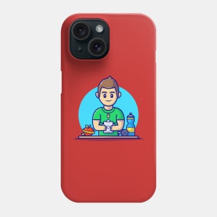 Gym And Fitness Trainer Cartoon Vector Icon Illustration Phone Case