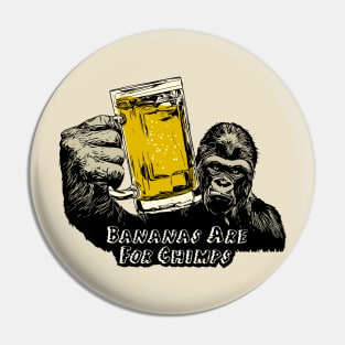 Beer Drinking Gorilla Pin