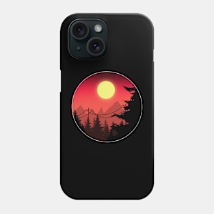 Sunset forest Phone Case