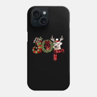 Christmas Joy Dwarf Stocking Reindeer Miniature Schnauzer Phone Case