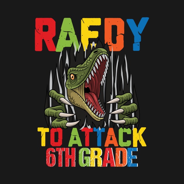 Funny Ready To Attack 6th Grade Shark First Day of School Gifts Kids by smtworld