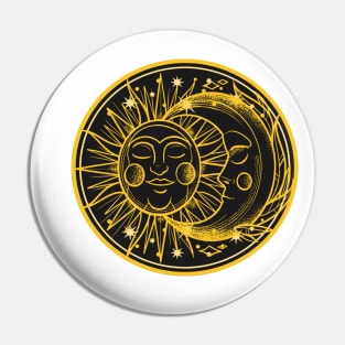 Celestial Symmetry Divinely Co-existing Pin