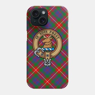 Clan Fraser of Lovat Crest over Tartan Phone Case