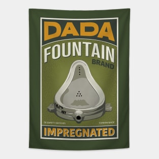 Dada Retro Matchbox Label Fountain #2 Tapestry