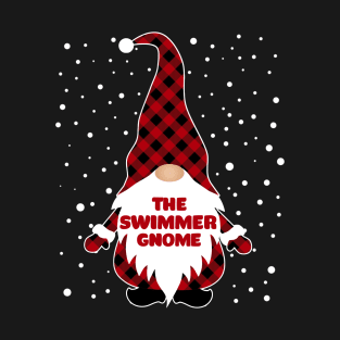 The Swimmer Gnome Matching Family Christmas Pajama T-Shirt