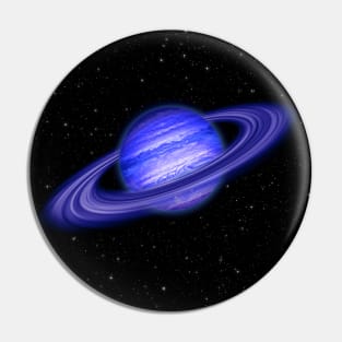 Blue Jupiter Planet Pin