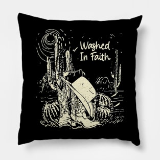 Washed In Faith Boots Desert Pillow