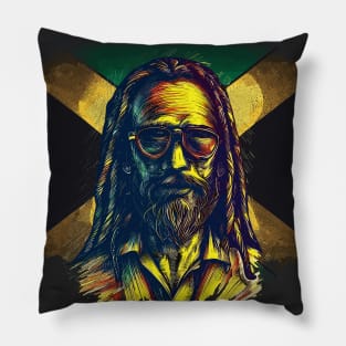 Rasta jamaica man Pillow