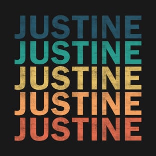 Justine Name T Shirt - Justine Vintage Retro Name Gift Item Tee T-Shirt