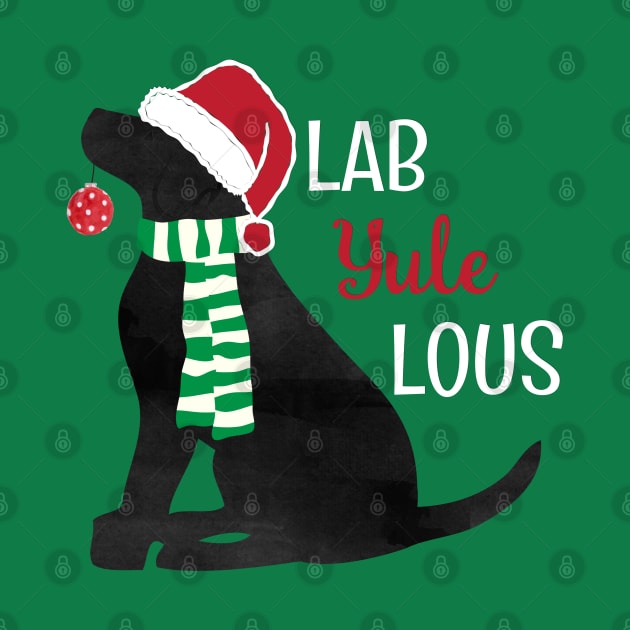 Holiday Black "Lab Yule Lous" Xmas Dog by EMR_Designs