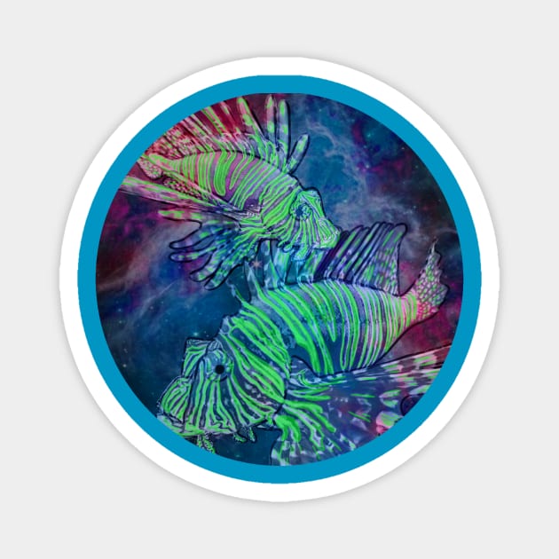 Lionfish in Space Magnet by Bits