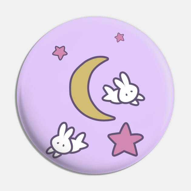 Sailor Moon Usagi Stars Bunny Moon Tshirt Pin by adorpheus