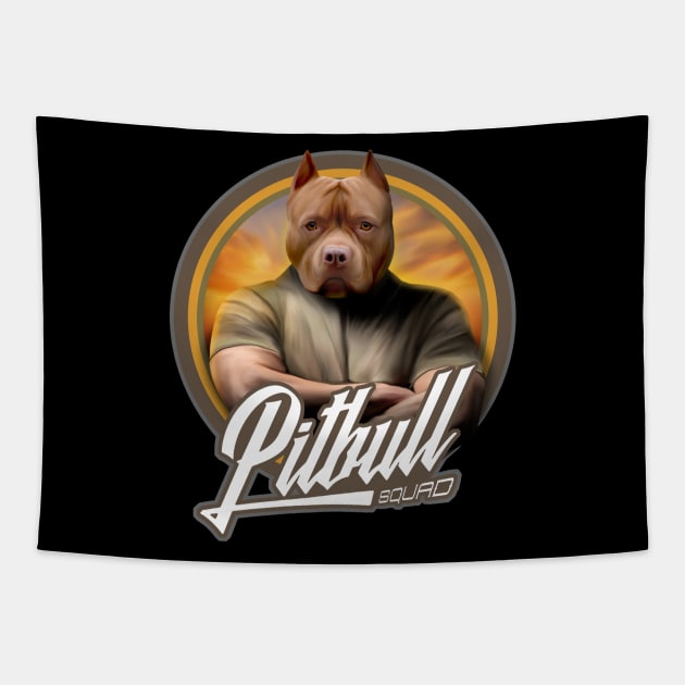 American Pitbull Terrier dog Tapestry by Puppy & cute