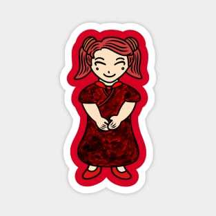 Chibi girl chinese outfit Magnet