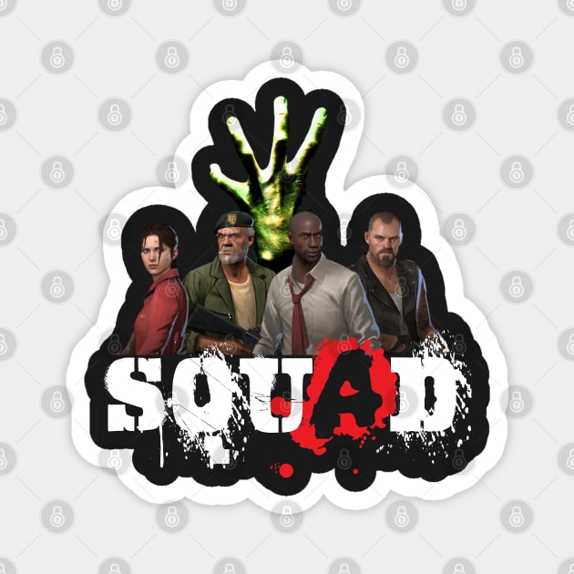 Left 4 Dead Squad (white) Magnet by red-leaf