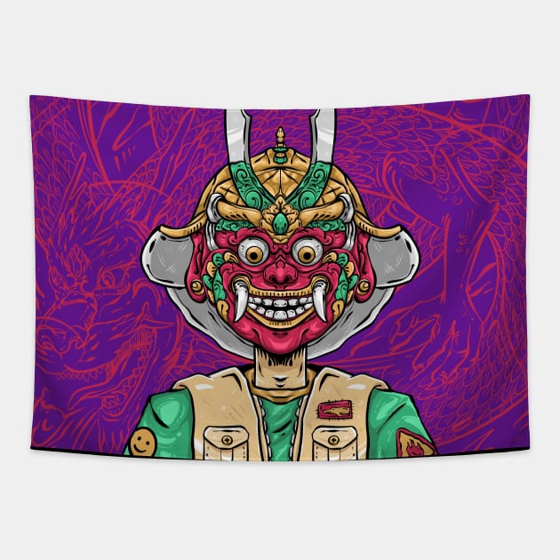 Modern samurai japanese Tapestry by widhim