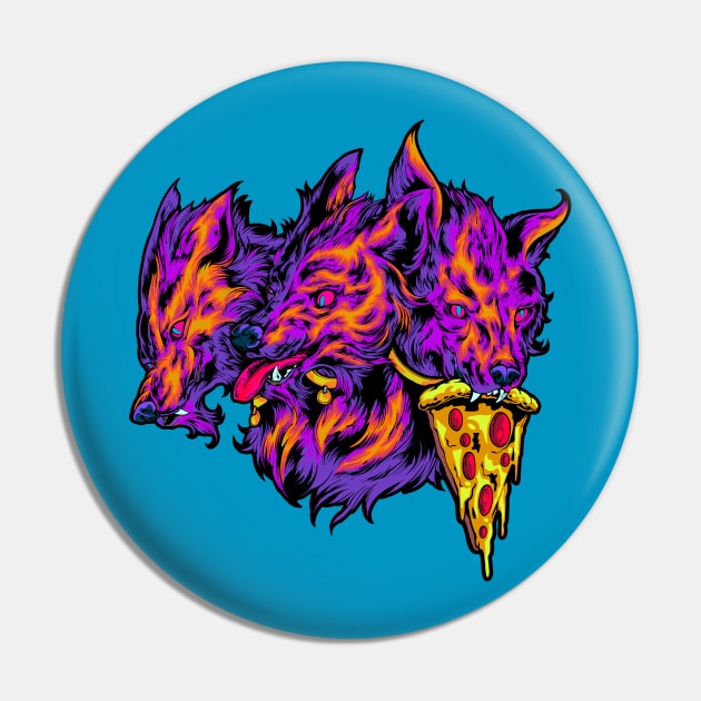 Alternate Color Edition Cerberus Good Boy Pizza Doggo Pin by Austin Plug & Tunnel Co. 
